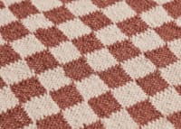 Checky Wool Rug - 200cm x 300cm - Brown and Oat