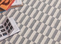 Jengy Wool Rug - 140cm x 200cm - Pale Blue and Chalk