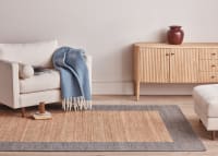 Bordy Edge Jute Rug 200 X 300 cm in Blue