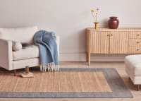 Bordy Edge Jute Rug 200 X 300 cm in Blue