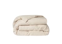 Stripey Slubby Linen Duvet Cover Superking in Raspberry Fool