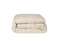 Stripey Slubby Linen Duvet Cover Superking in Raspberry Fool