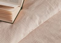 Stripey Slubby Linen Duvet Cover Superking in Raspberry Fool