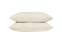 Stripey Slubby Linen Set of 2 Pillowcases in Butterscotch