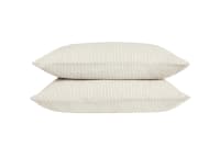 Stripey Slubby Linen Set of 2 Pillowcases in Duck Pond Teal