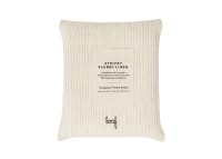Stripey Slubby Linen Fitted Sheet Double in Butterscotch