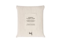 Stripey Slubby Linen Fitted Sheet Superking in Raspberry Fool