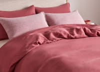 Lazy Linen Duvet Cover - Superking - Raspberry Fool