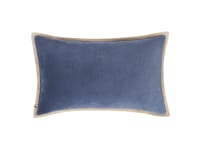 Bordy Edge Velvet Cushion 40 x 66 cm in Blue