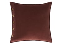 Easy Buttons Velvet Cushion 60 x 60 cm in Brown