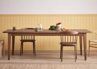 Bread Kitchen Table in Dark Oak with Chortler and Drummer Kitchen Chairs
