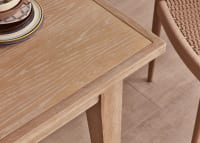 Bread Kitchen Table in Whitewashed Oak