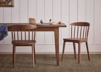 Drummer Pair of Chairs in Dark Oak with the Bread Kitchen Table