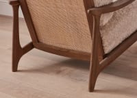 Shearer Squishbag Accent Chair in Dark Oak