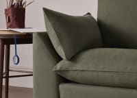 Slow Riser Sofa Bed in Waxed Jacket Green Linen