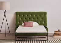 Bed in a Button in Grass Clippings Green Velvet