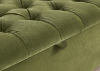 Bed in a Button in Grass Clippings Green Velvet