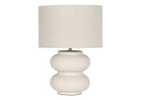 Double Scoop Ceramic Lamp - Medium - Sandcastle Beige
