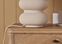 Double Scoop Ceramic Lamp - Medium - Sandcastle Beige