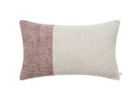 Marley Linen Block Cushion - 40x66 - Conker Clash Brown
