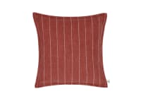 Stripey Stitch Linen Cushion  - 43x43 - Rusty Red