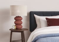 Triple Scoop Ceramic Lamp - Large - Cinnamon Sticks Orange