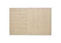 Double Stripey Jute Rug - 140cm x 200cm - Natural and Clotted Cream White