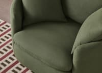 Curvella Love Seat in Grass Clippings Green Linen