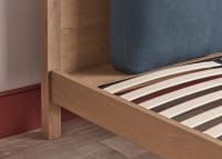 Slumberbatch Bed in Light Oak in Hosepipe Clever Linen