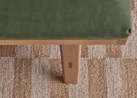 Budge Bench in Light Oak in Battered Shed Clever Linen