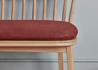 Drummer Bench in Light Oak in Quince Jam Clever Linen