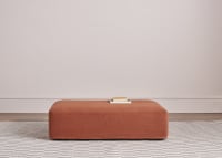 Bruges Footstool in Marmalade Clever Linen