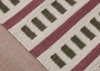 Laddery Wool Rug 300 x 400 cm in Stinging Nettle Green and Pottery Pink