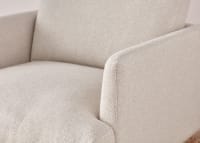 Jeffers Armchair in Whipped Cream White Boucle