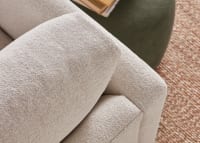 Jeffers Armchair in Whipped Cream White Boucle