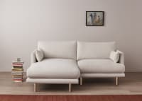 Jeffers Chaise Sofa in Whipped Cream White Boucle