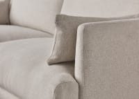 Jeffers Chaise Sofa in Whipped Cream White Boucle