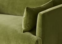 Jeffers Love Seat in Grass Clippings Green Velvet