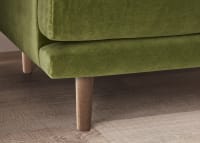 Jeffers Love Seat in Grass Clippings Green Velvet