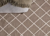Crissy Crossy Wool Rug - 140cm x 200cm - Truffle Taupe