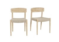 Butter Pair of Chairs - Standard - Whitewashed Oak