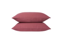 Lazy Linen Set of 2 Pillowcases - Standard - Raspberry Fool