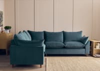 Slow Riser Corner Sofa Bed in Sopping Seagrass Teal Chenille