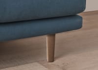 Jeffers Footstool in Hosepipe Teal Linen