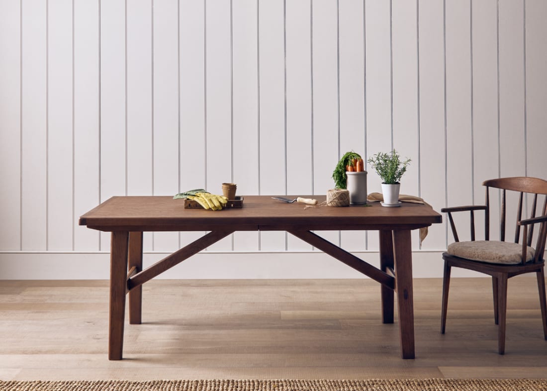 Barney Kitchen Table in Dark Oak