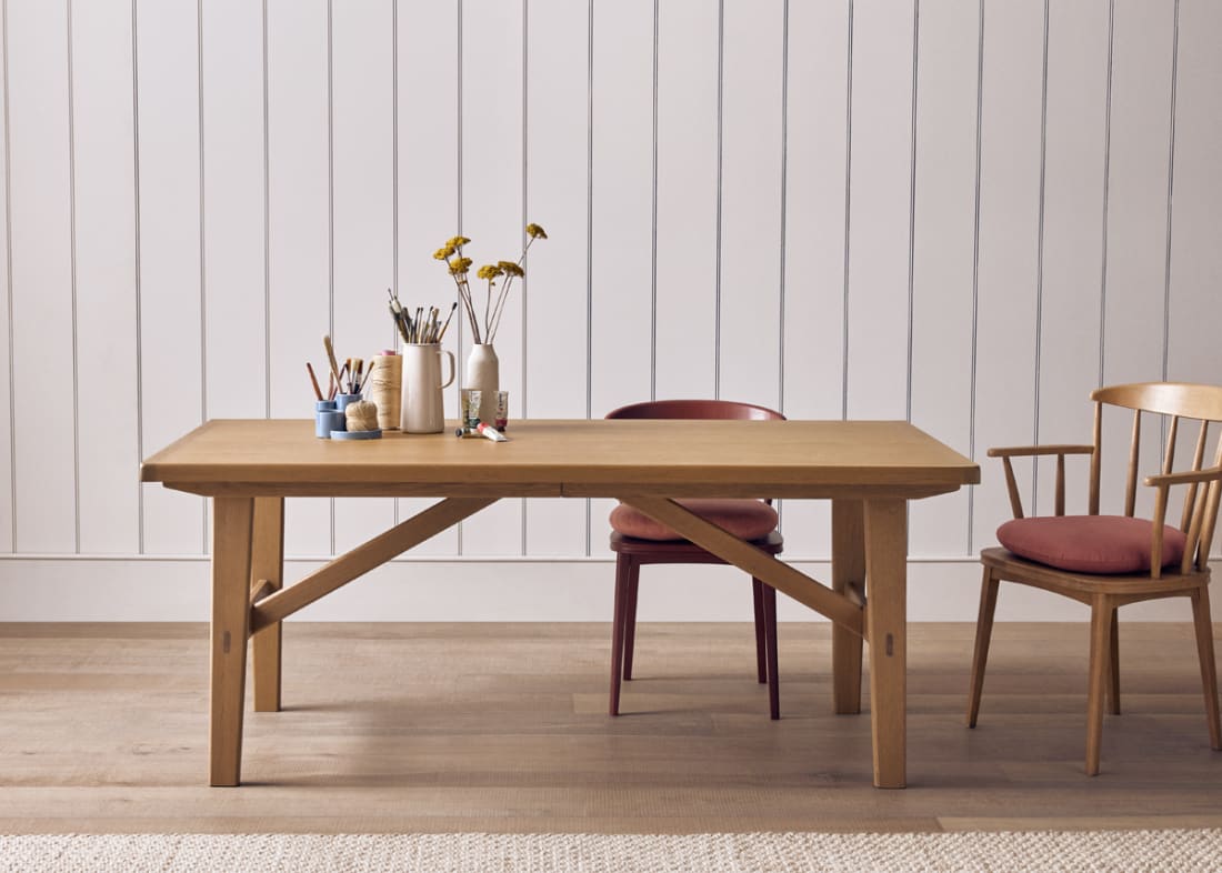 Barney Kitchen Table in Light Oak