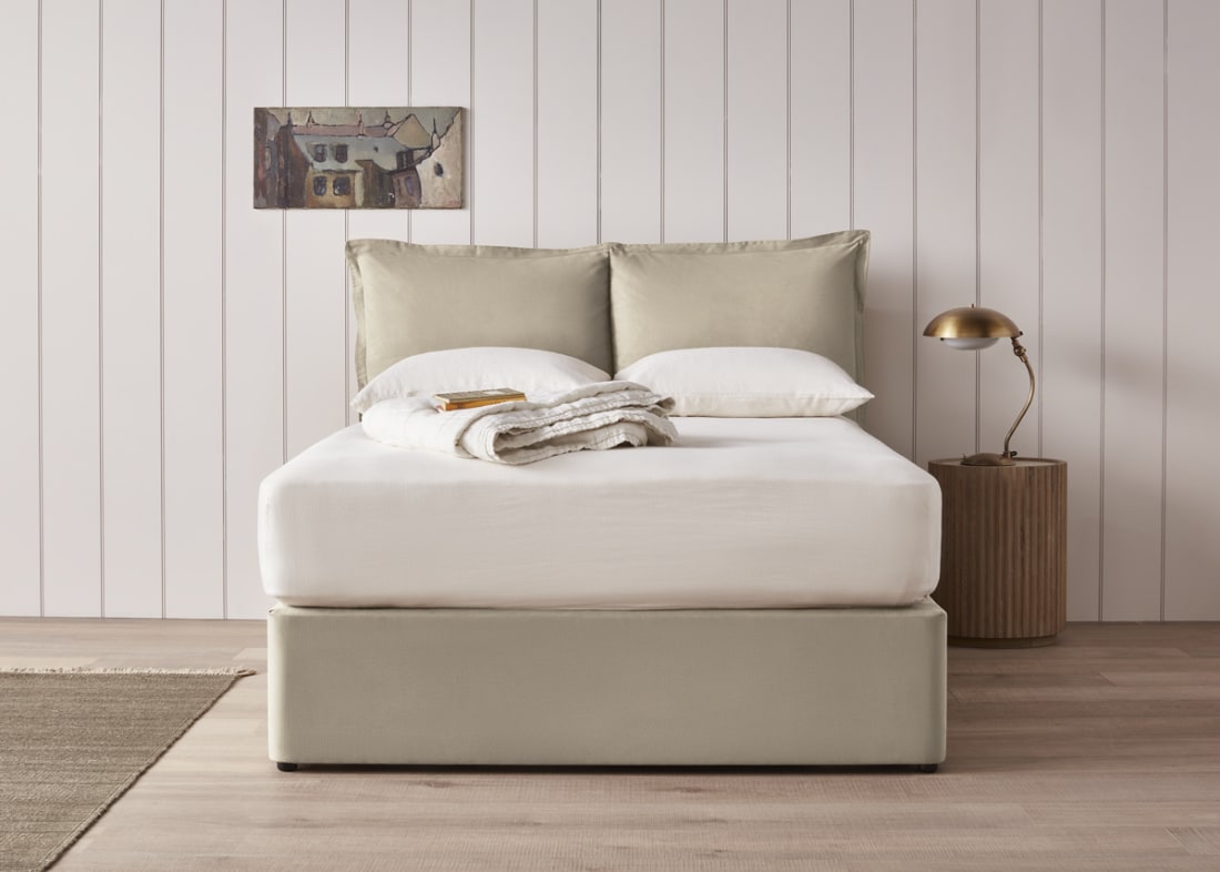 Beddy-Byes Headboard in Tea Dunk Beige Twill