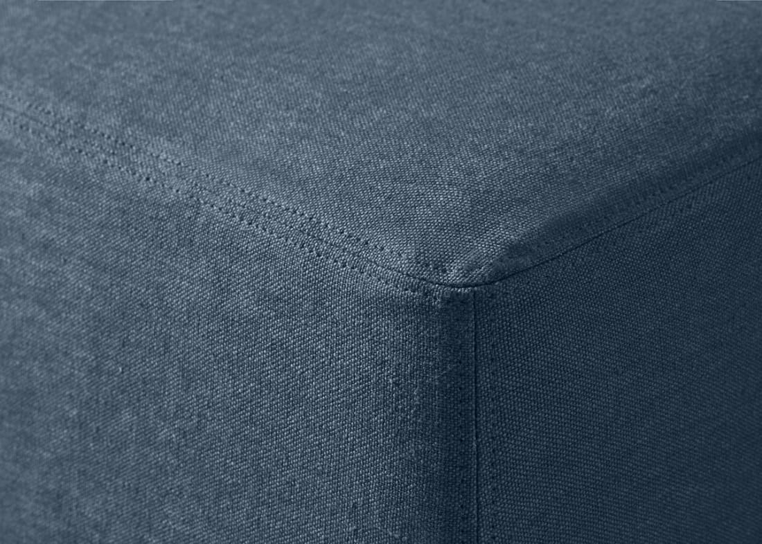 Bruges Footstool in Hosepipe Teal Linen