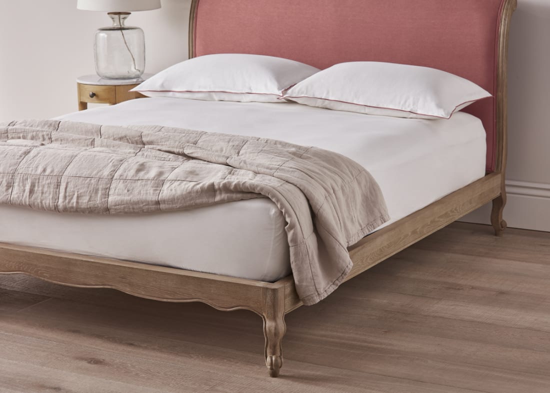 Coco Bed in Strawberry Milkshake Pink Linen