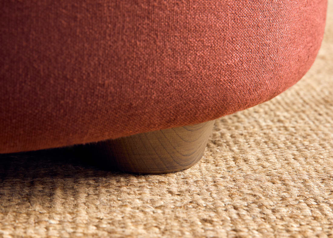 Curvella Footstool School Satchel Brown Linen